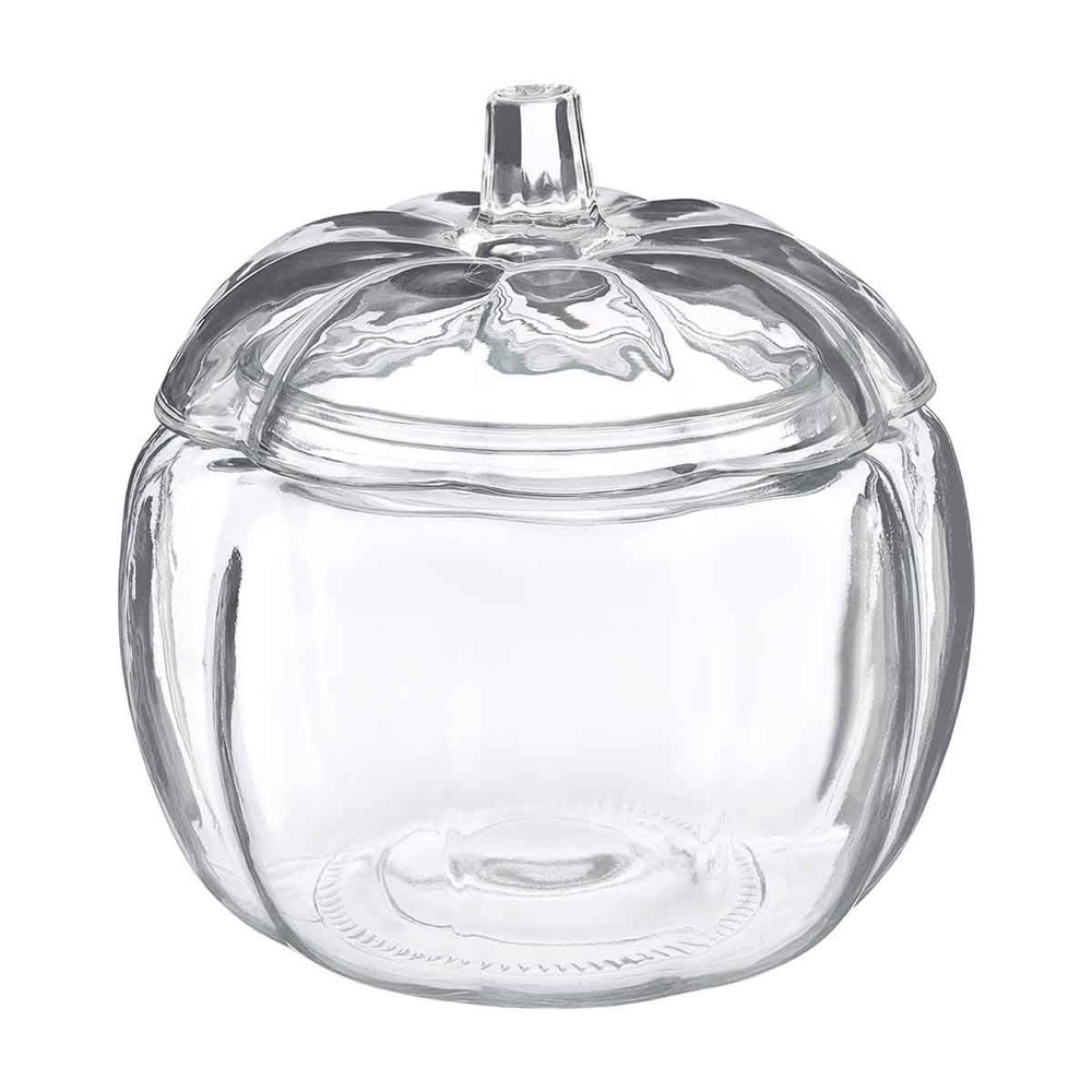 Glass Pumpkin Candy Jar/Canister